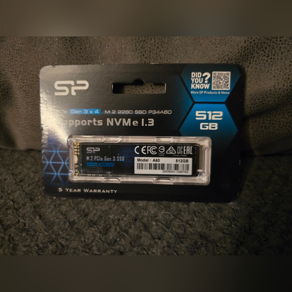 Silicon Power 512GB NVMe M.2 2280 PCIe Gen3 x4